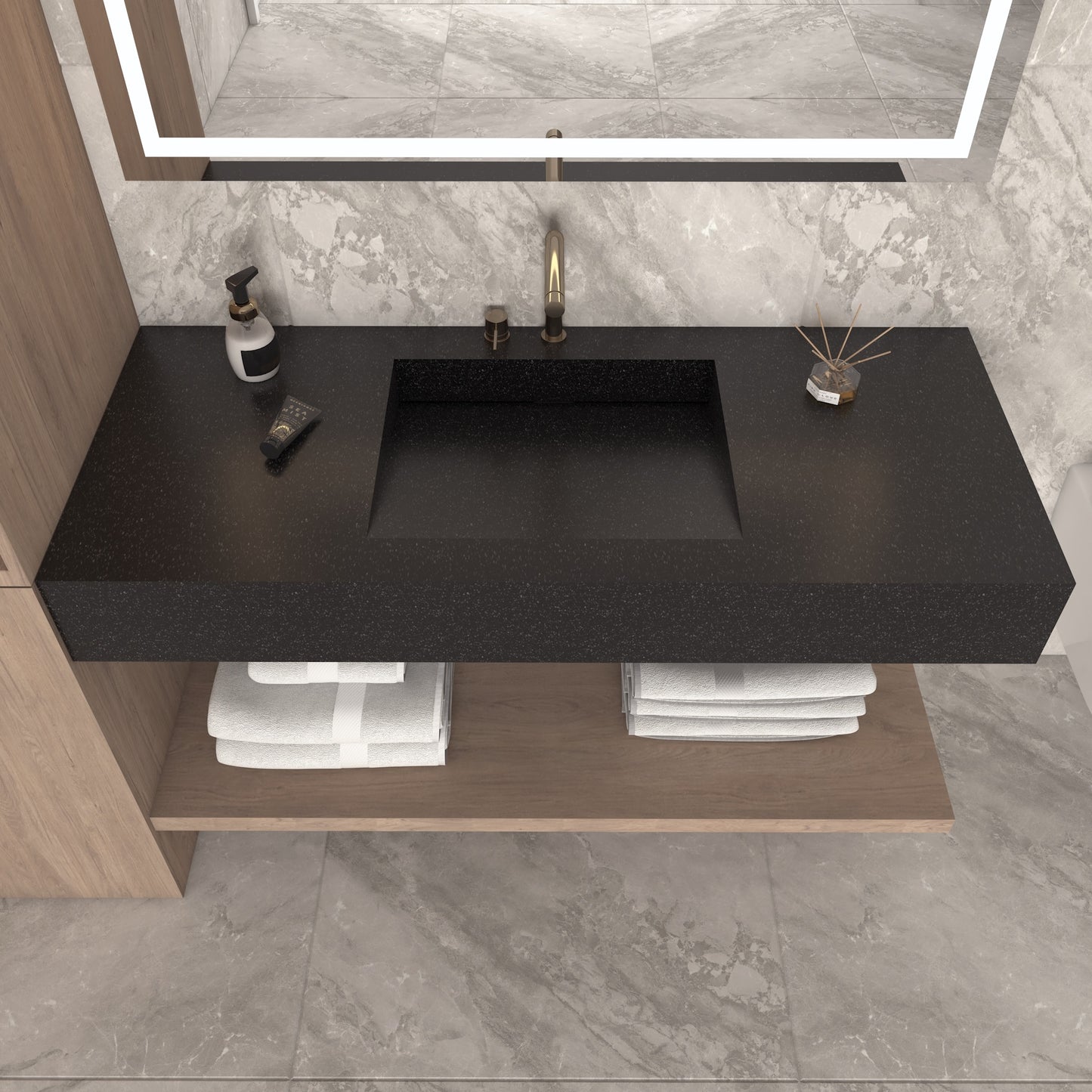 Fortuna Prestige Edge - Vasque Simple Suspendue en Corian®