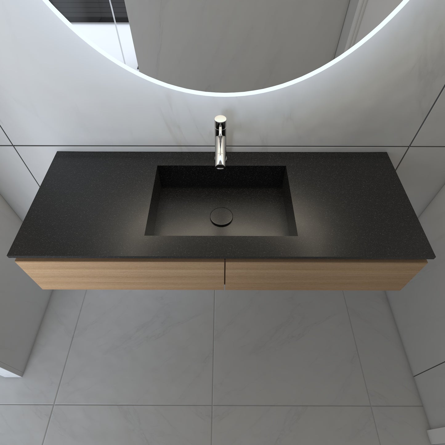 Juno Prestige - Lavatório Simples de Encastre em Corian®
