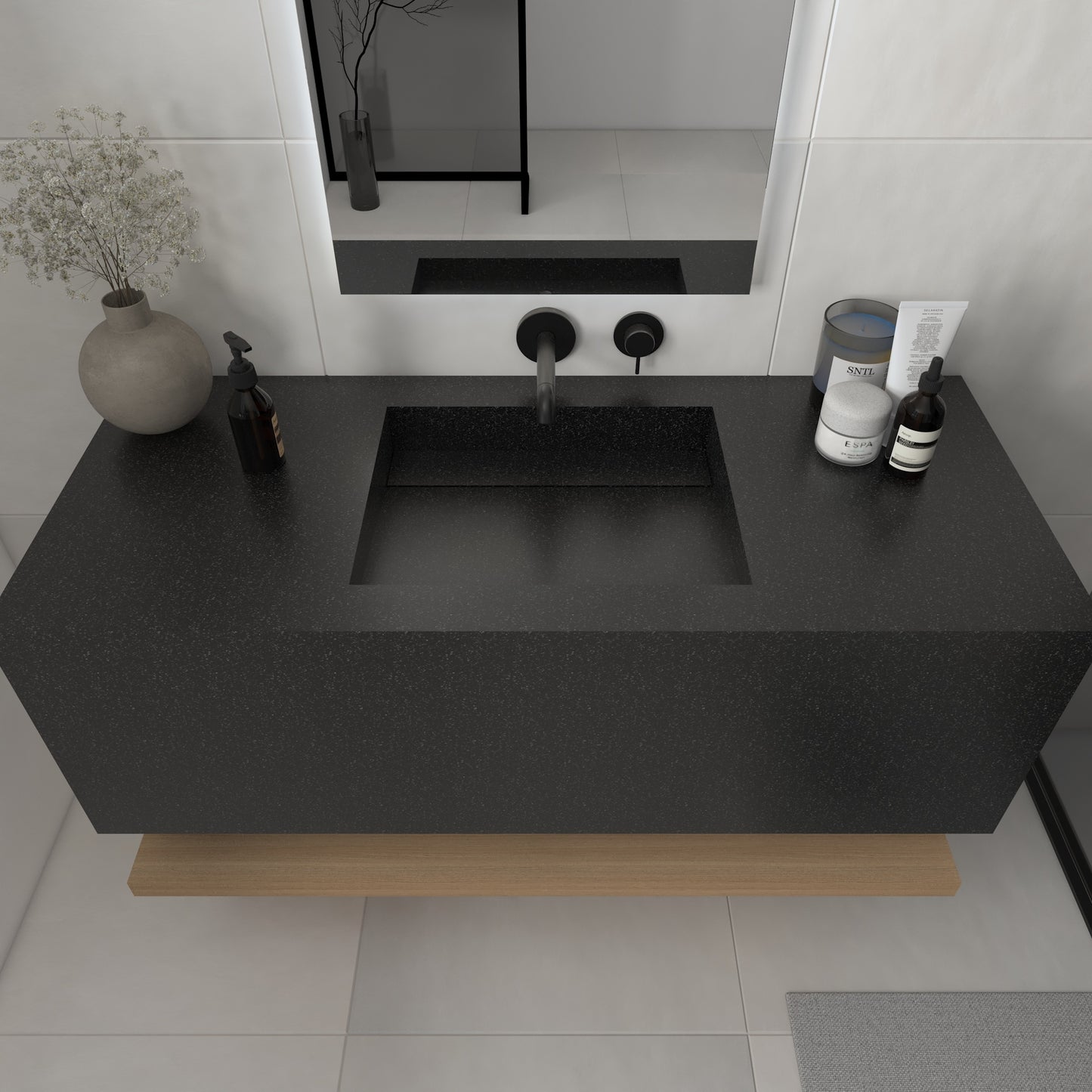 Júpiter Prestige Deep - Lavatório Simples Suspenso em Corian®