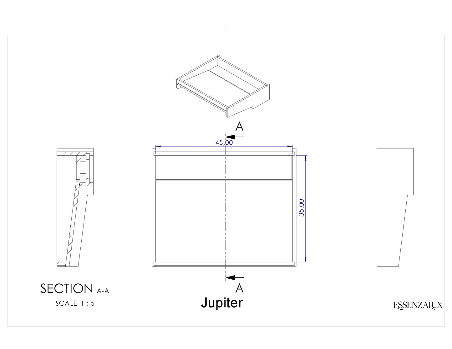 Jupiter Prestige Corian® Double Vanity Top