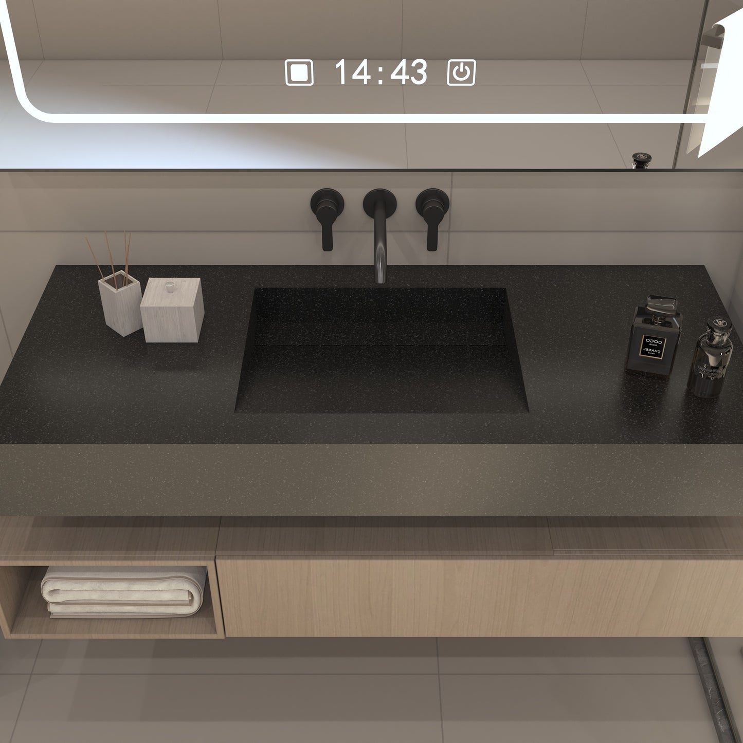 Nemesis Prestige Edge - Vasque Simple Suspendue en Corian®
