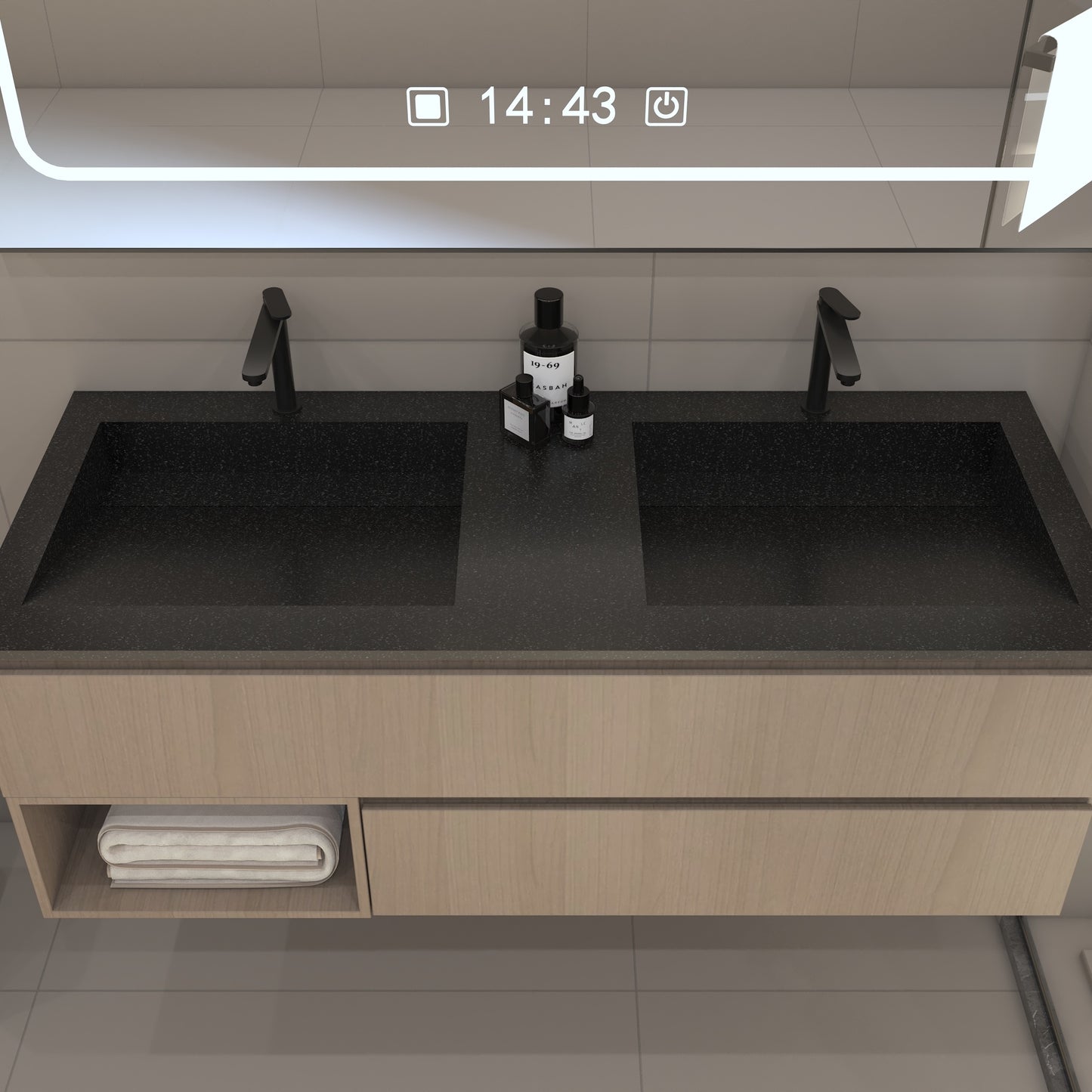 Nemesis Prestige – Vasque Double à Encastrer en Corian®
