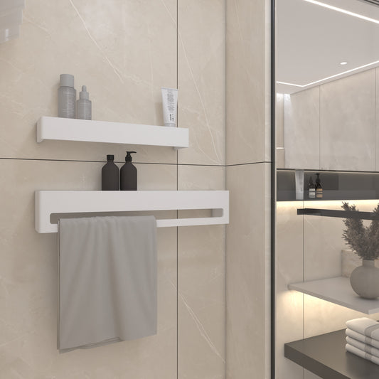 Janus Étagère en Corian® avec Porte-Serviettes