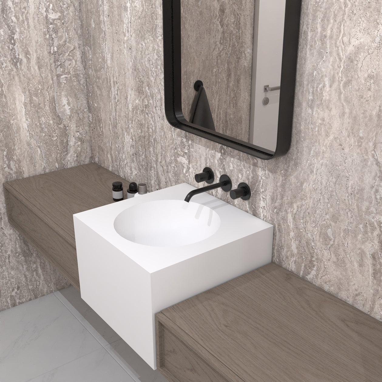 Apolo Essence Deep - Vasque Suspendu | Format Mini en Corian®