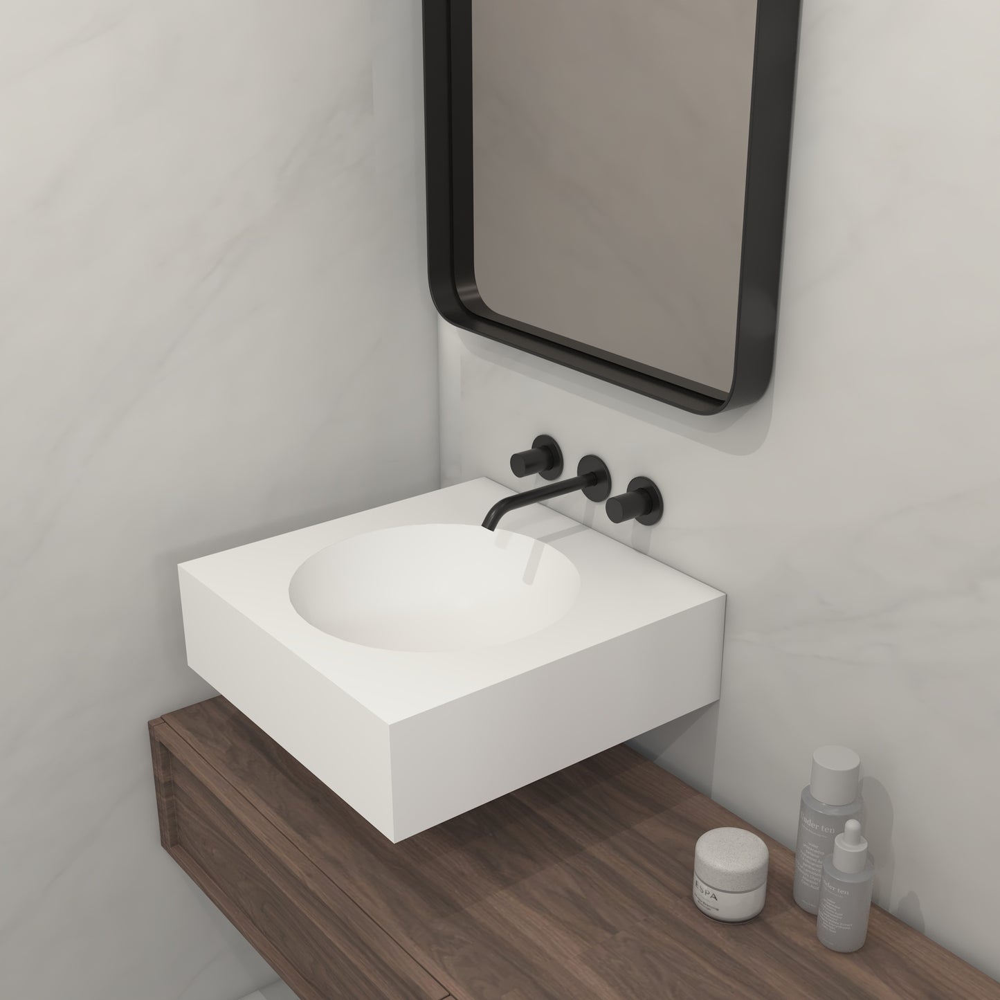Apolo Essence Edge - Vasque Suspendu | Format Mini en Corian®