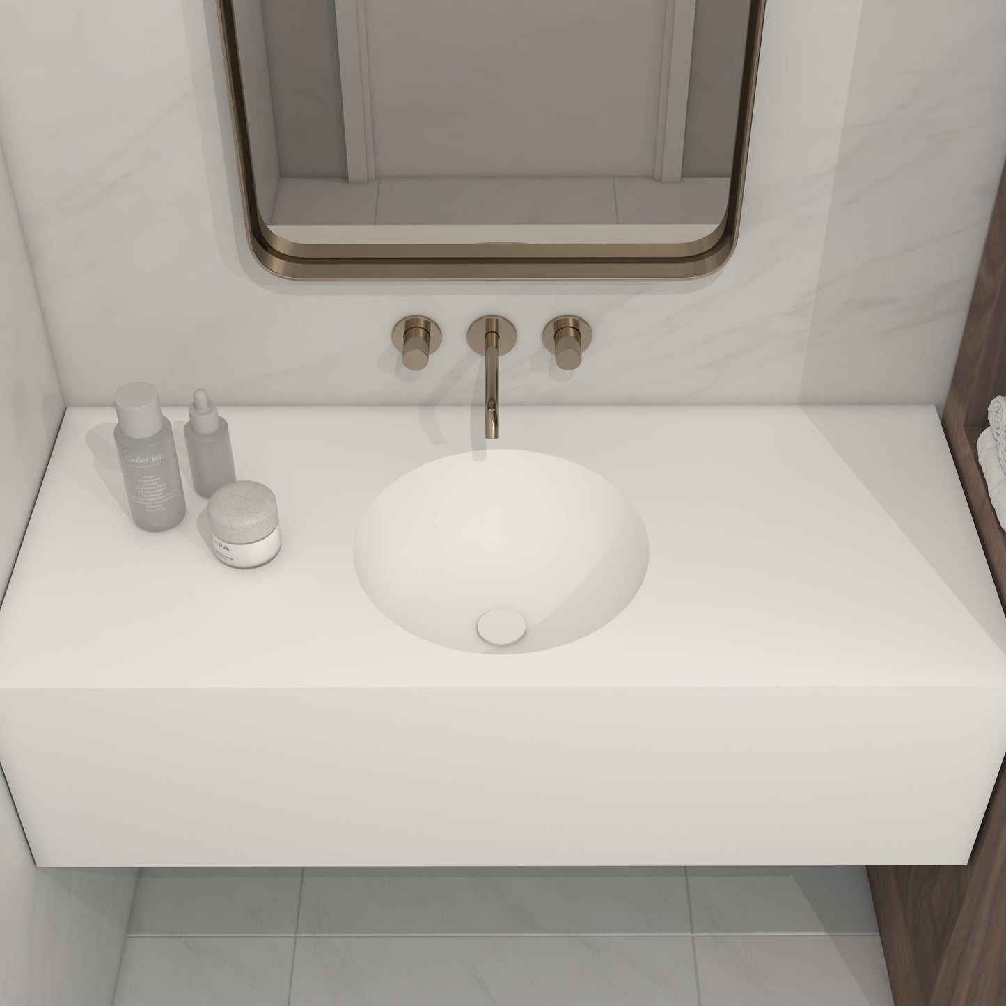 Apolo Prestige Deep - Vasque Simple Suspendue en Corian®