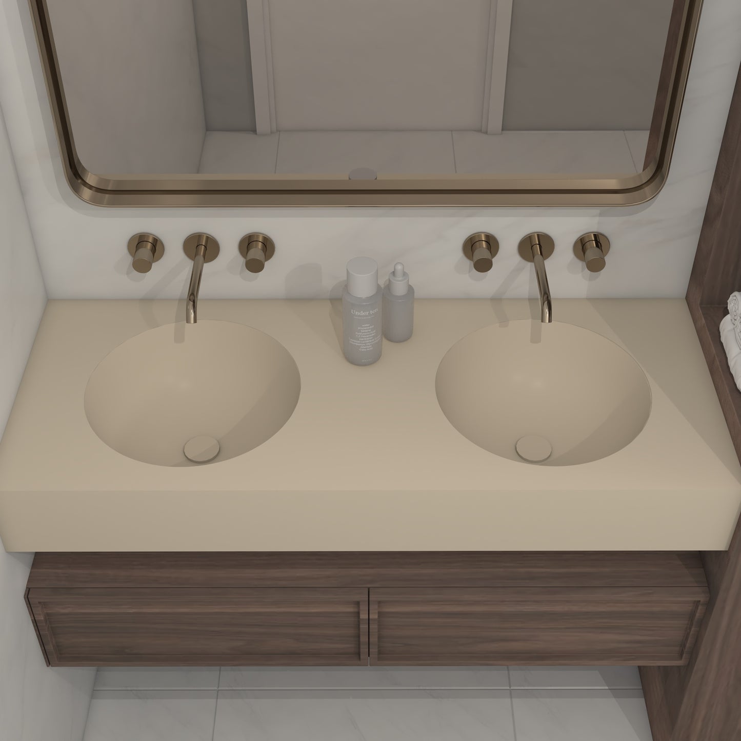 Apolo Prestige Edge - Vasque Double Suspendue en Corian®