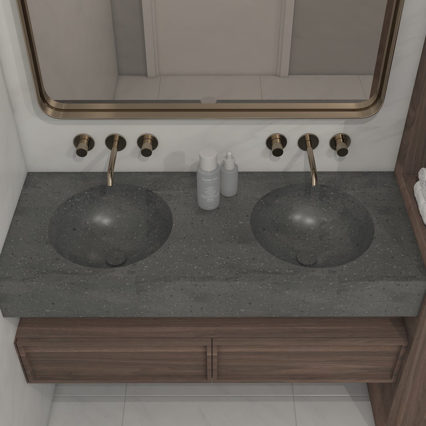 Apolo Prestige Edge - Vasque Double Suspendue en Corian®