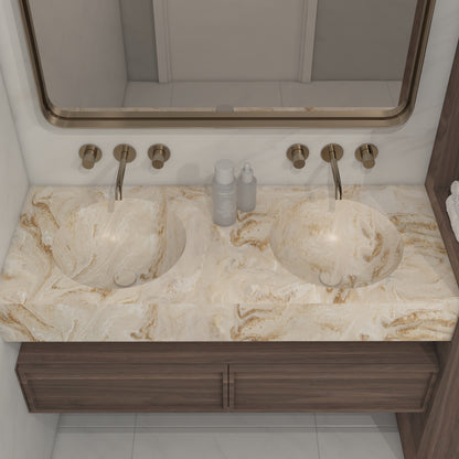 Apolo Prestige Edge - Vasque Double Suspendue en Corian®