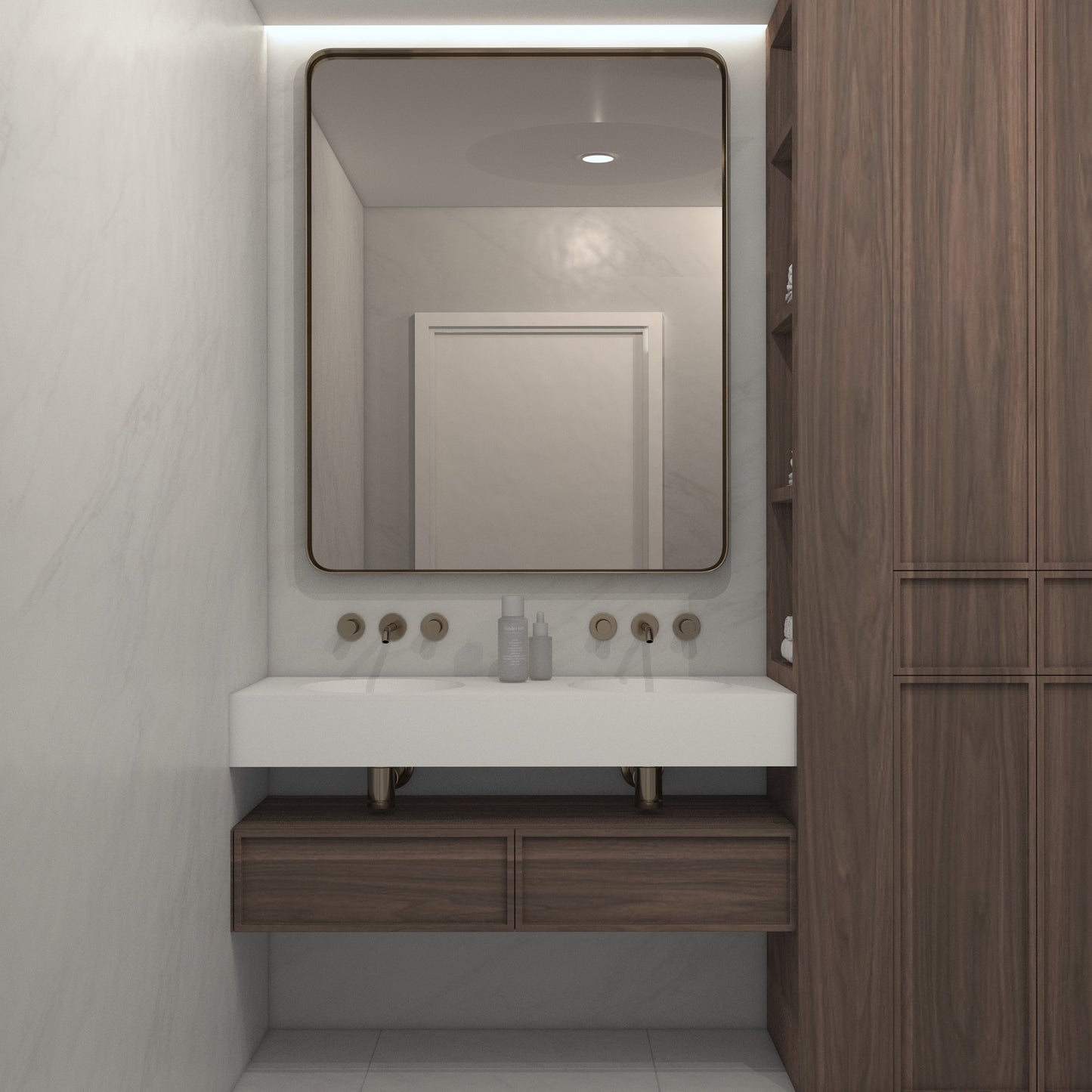 Apolo Prestige Edge - Vasque Double Suspendue en Corian®
