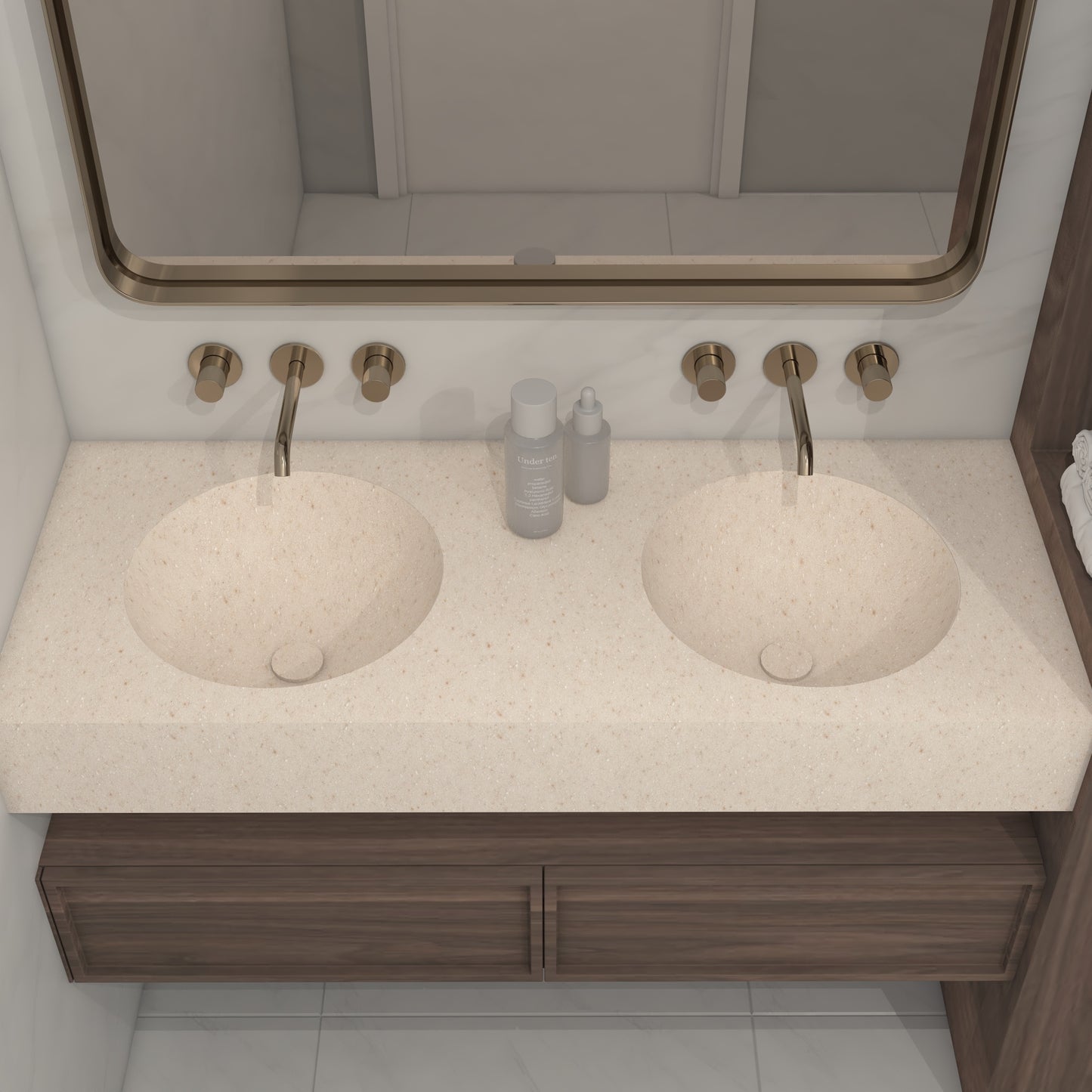 Apolo Prestige Edge - Vasque Double Suspendue en Corian®