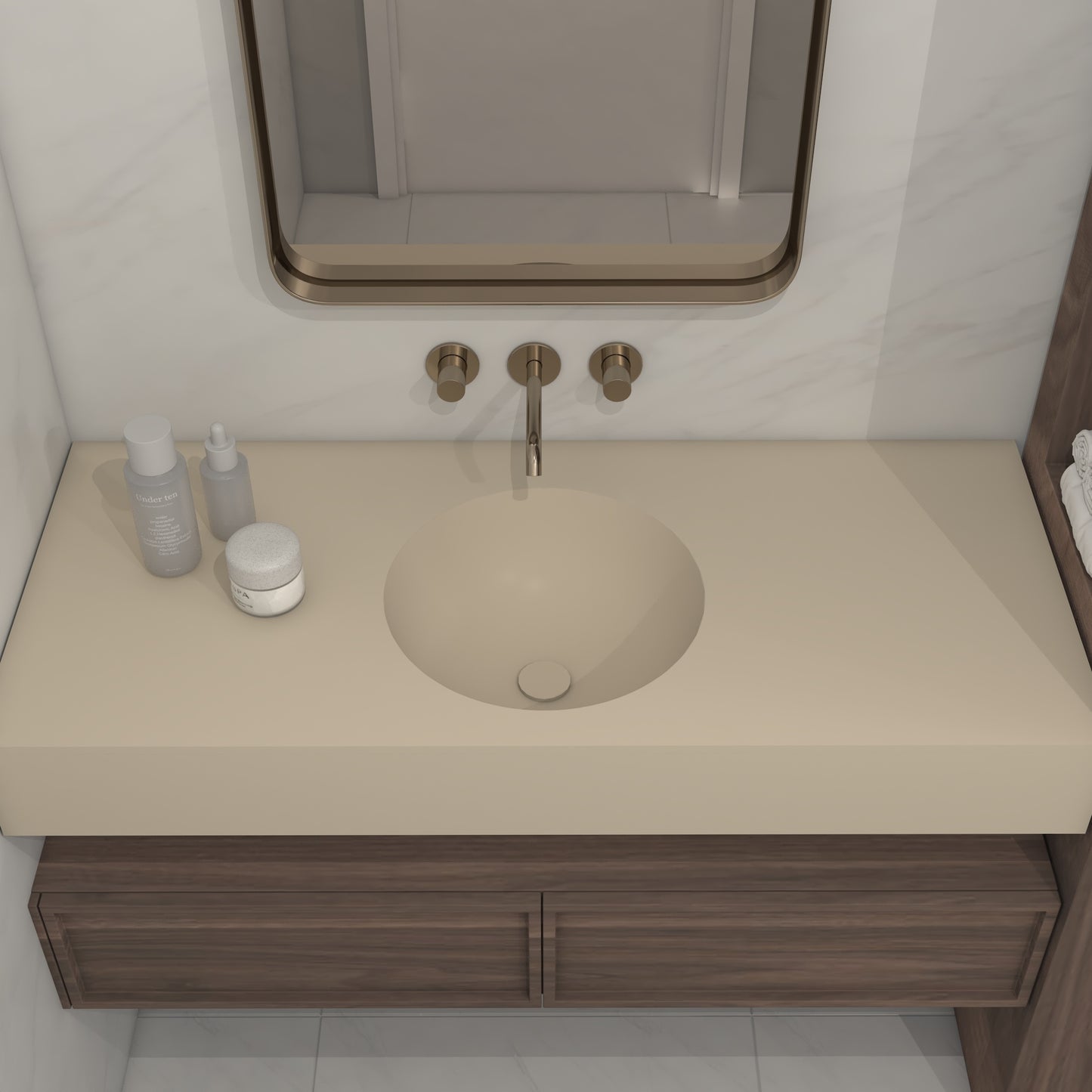 Apolo Prestige Edge - Vasque Simple Suspendue en Corian®
