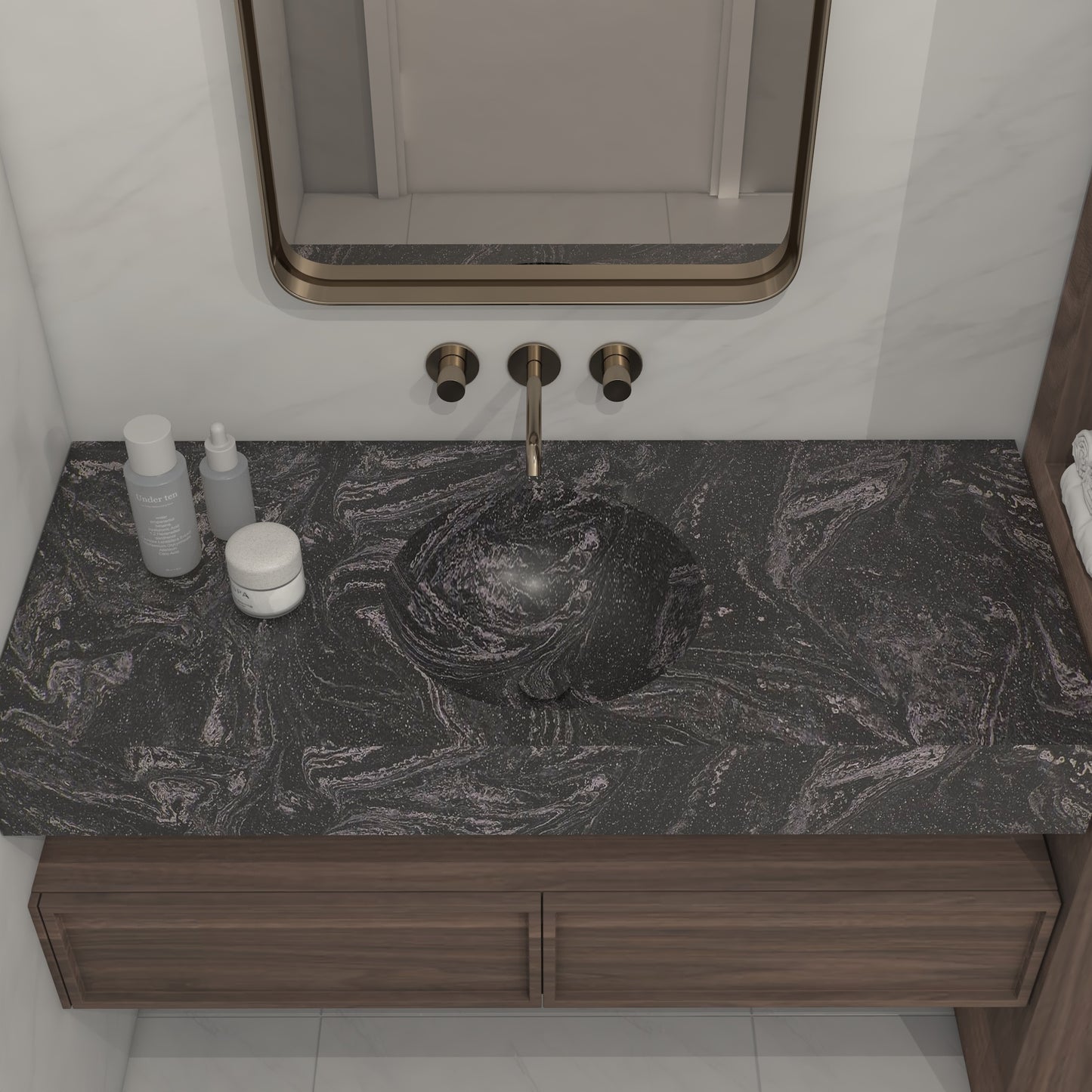 Apolo Prestige Edge - Vasque Simple Suspendue en Corian®