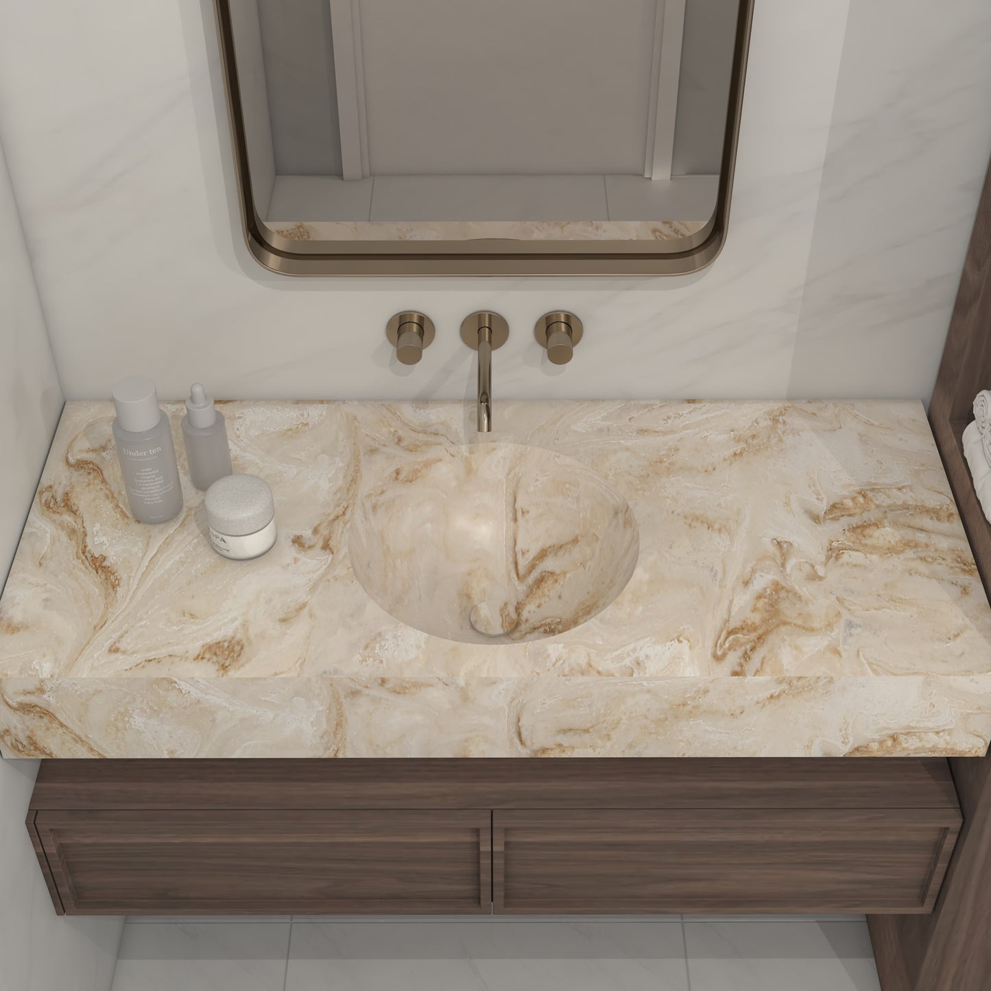 Apolo Prestige Edge - Vasque Simple Suspendue en Corian®