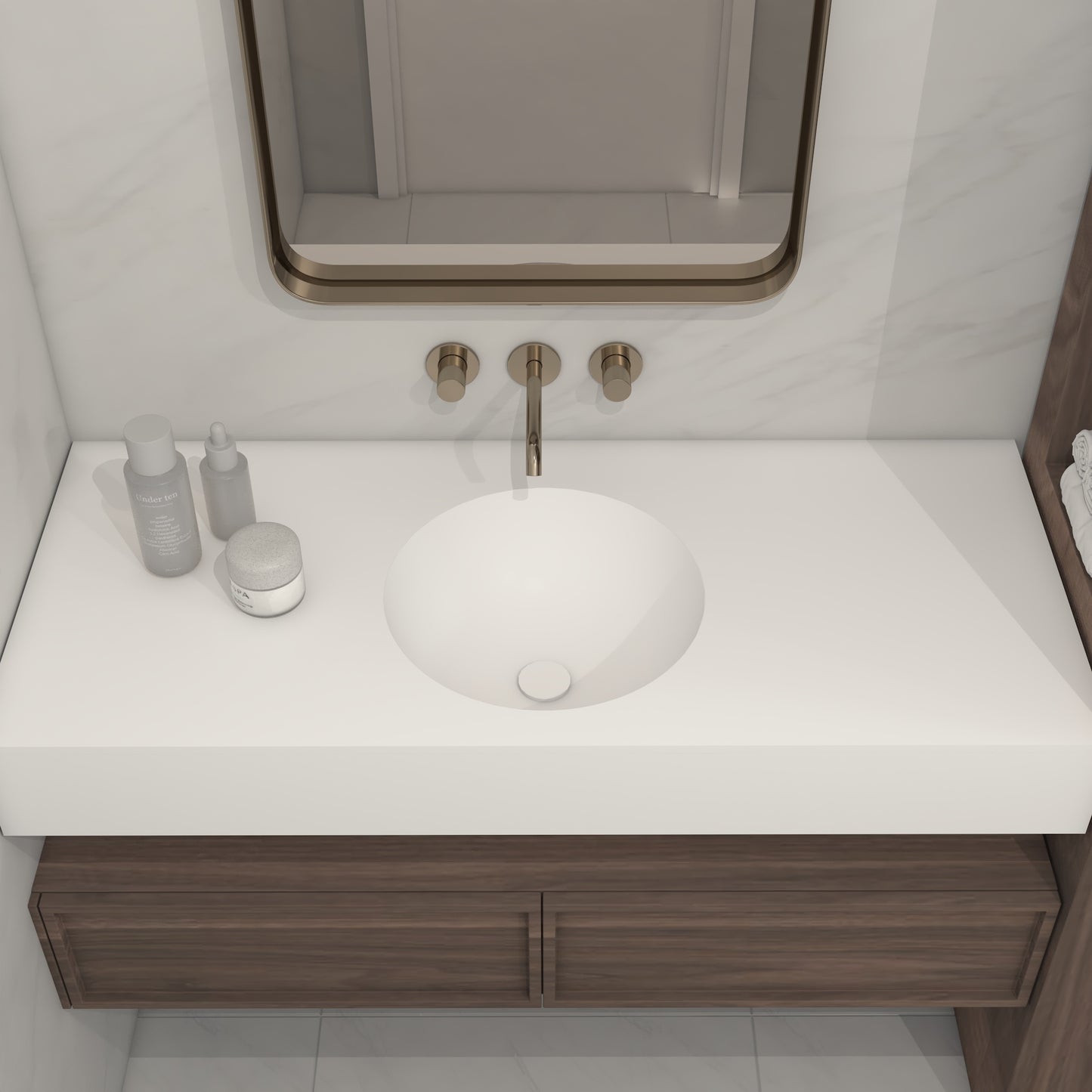 Apolo Prestige Edge - Vasque Simple Suspendue en Corian®
