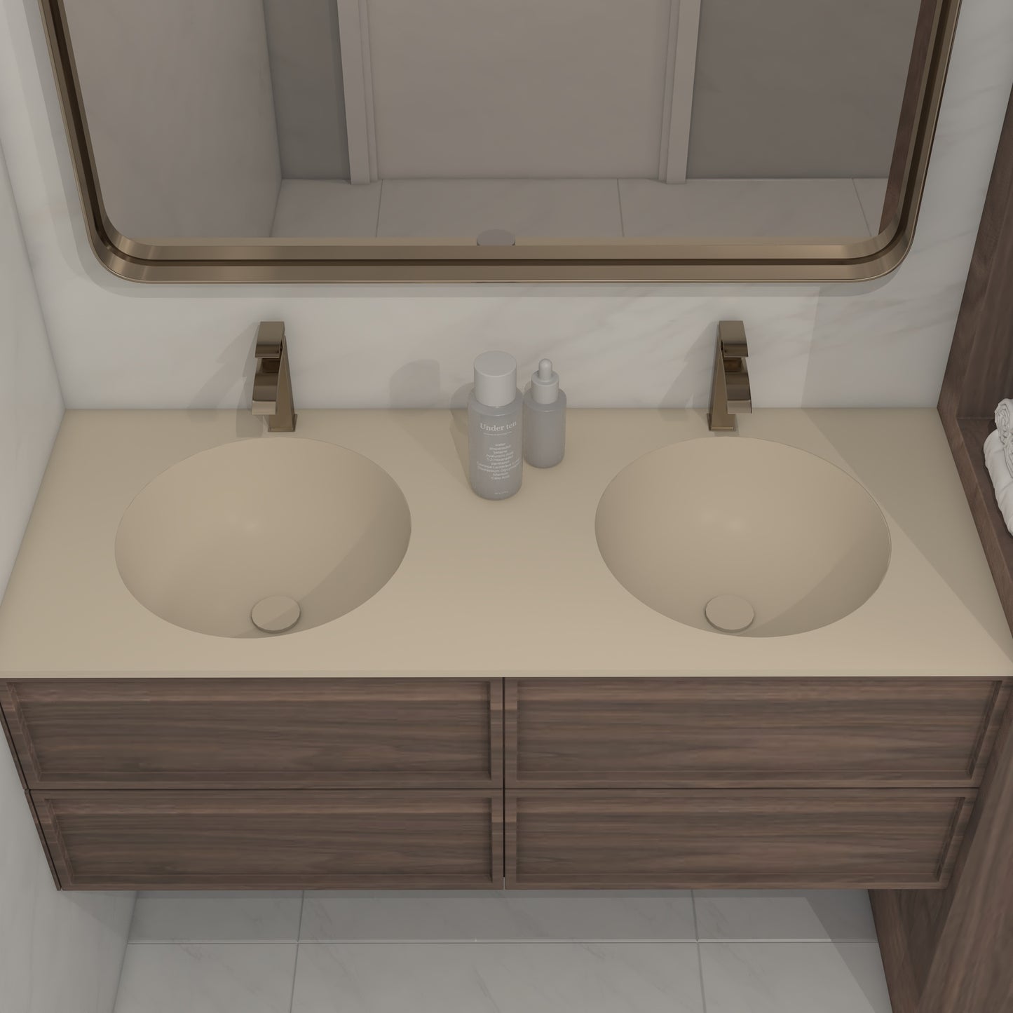 Apollo Prestige – Vasque Double à Encastrer en Corian®