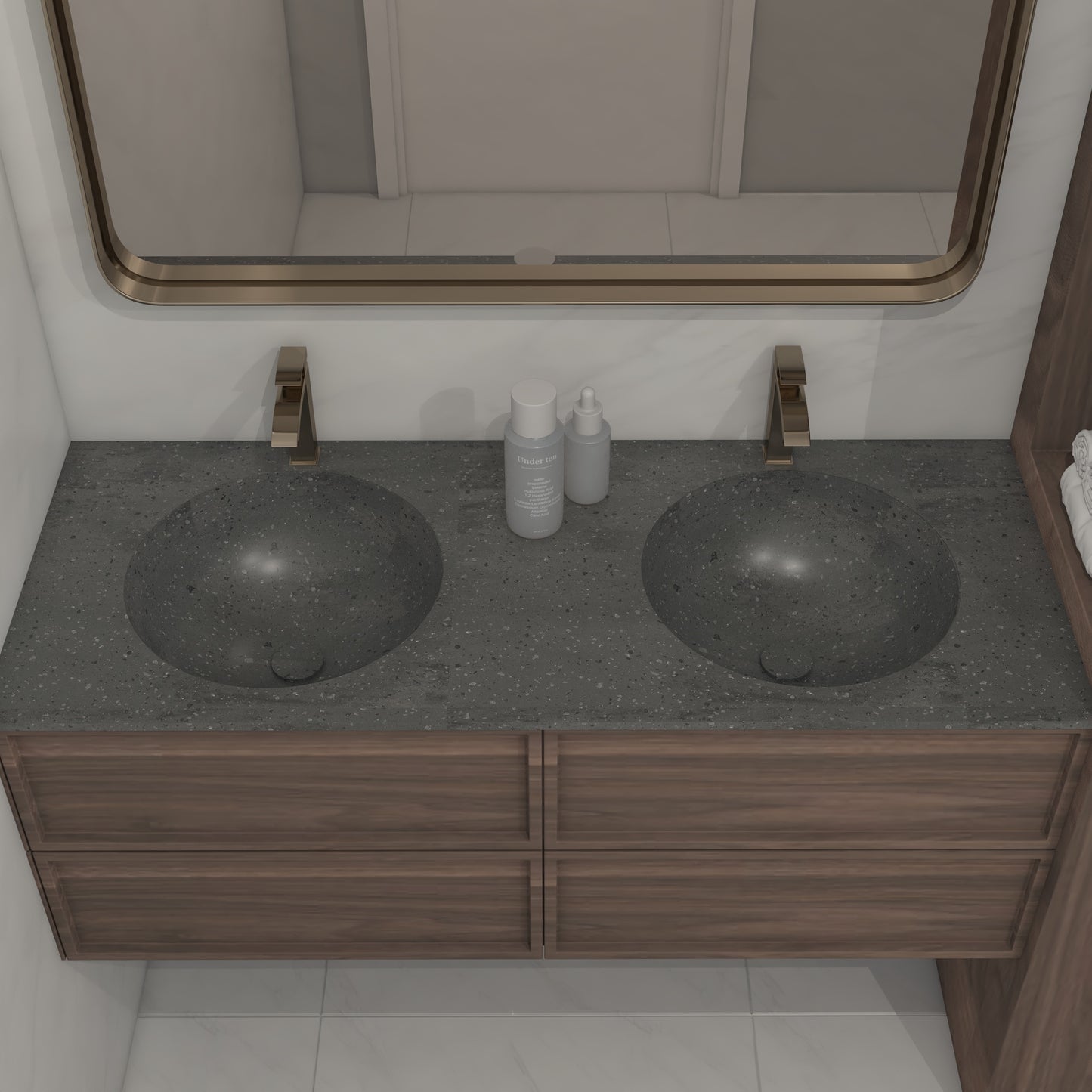 Apollo Prestige – Vasque Double à Encastrer en Corian®
