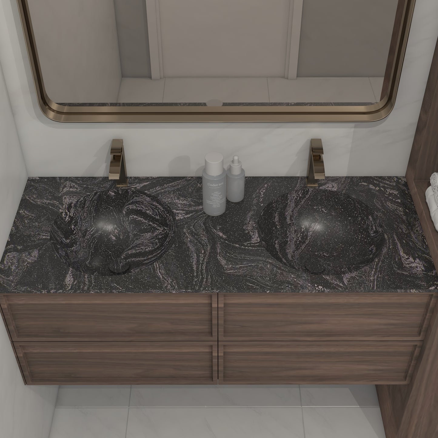 Apollo Prestige – Vasque Double à Encastrer en Corian®