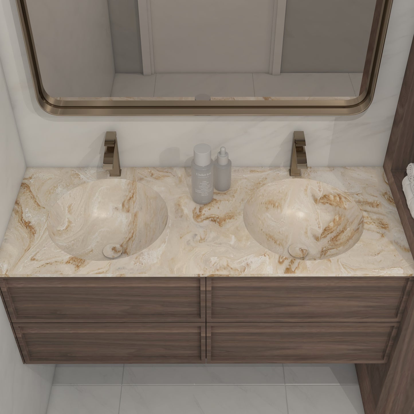 Apollo Prestige – Vasque Double à Encastrer en Corian®