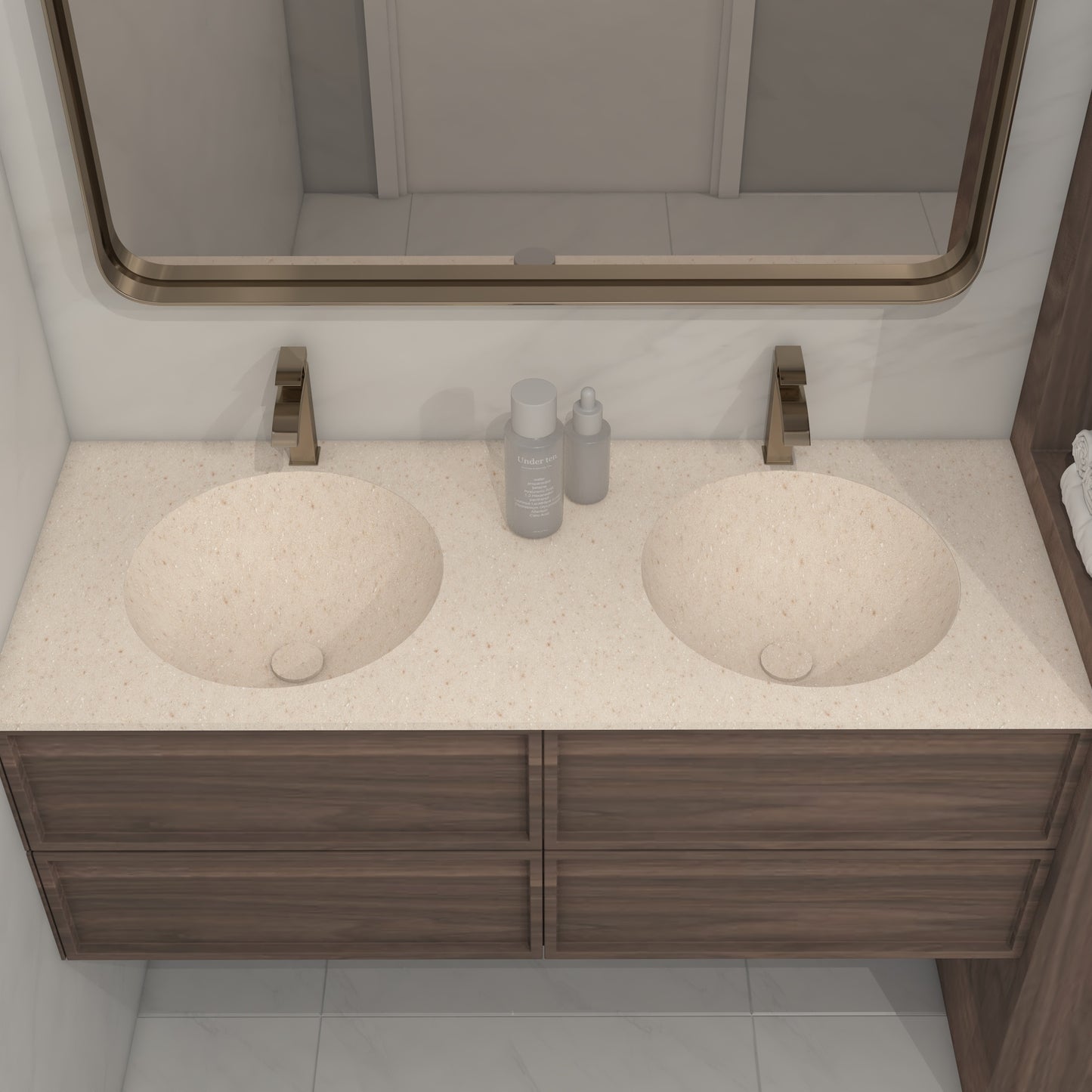 Apollo Prestige – Vasque Double à Encastrer en Corian®