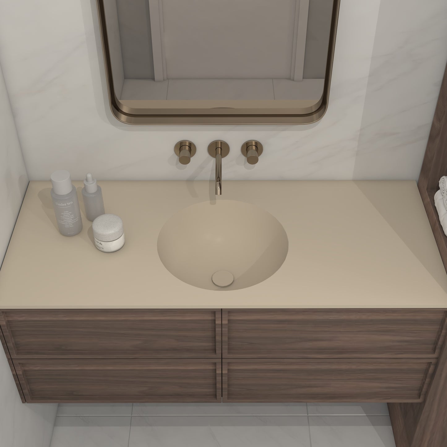 Apolo Prestige – Vasque Simple à Encastrer en Corian®