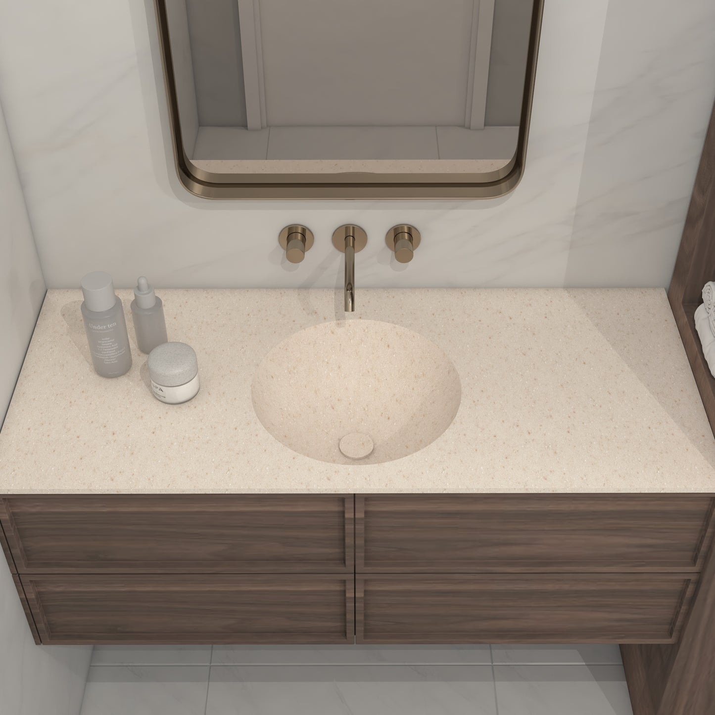 Apolo Prestige – Vasque Simple à Encastrer en Corian®