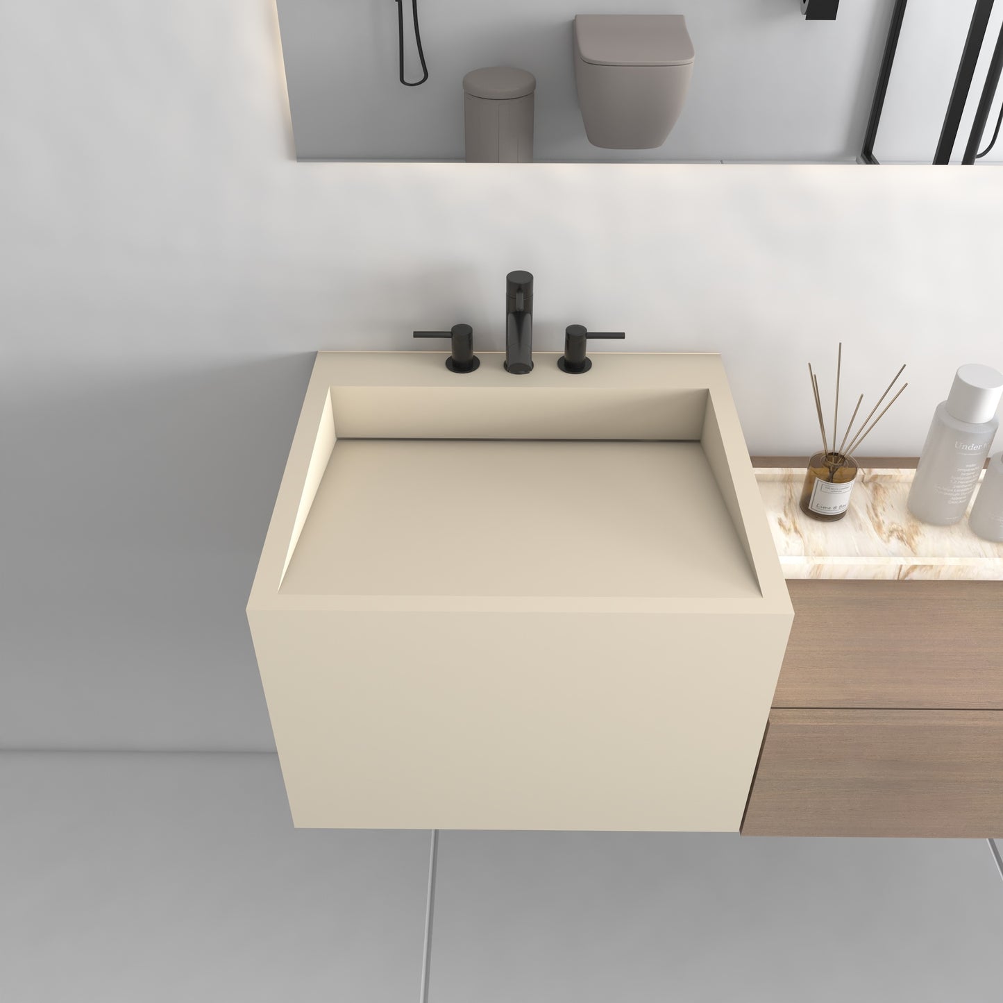 Fortuna Essence Deep - Vasque Suspendue | Format Mini en Corian®
