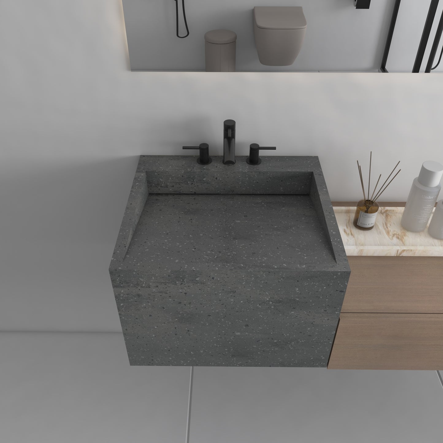 Fortuna Essence Deep - Vasque Suspendue | Format Mini en Corian®