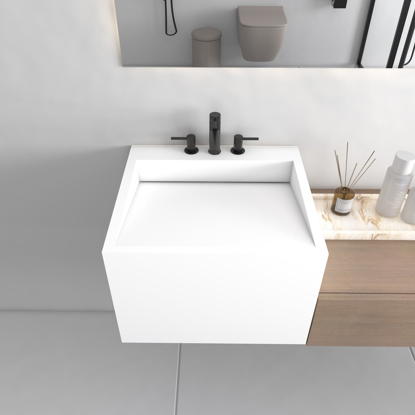 Fortuna Essence Deep - Vasque Suspendue | Format Mini en Corian®