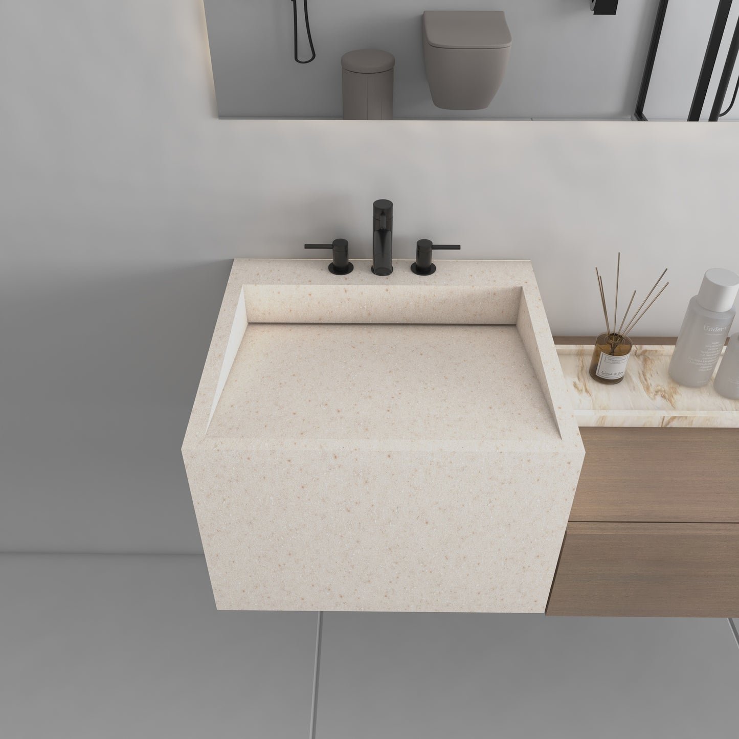 Fortuna Essence Deep - Vasque Suspendue | Format Mini en Corian®