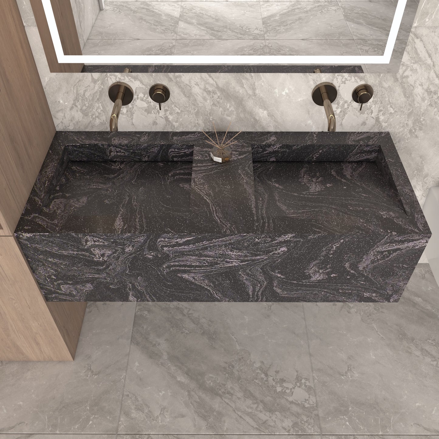 Fortuna Prestige Deep - Vasque Double Suspendue en Corian®