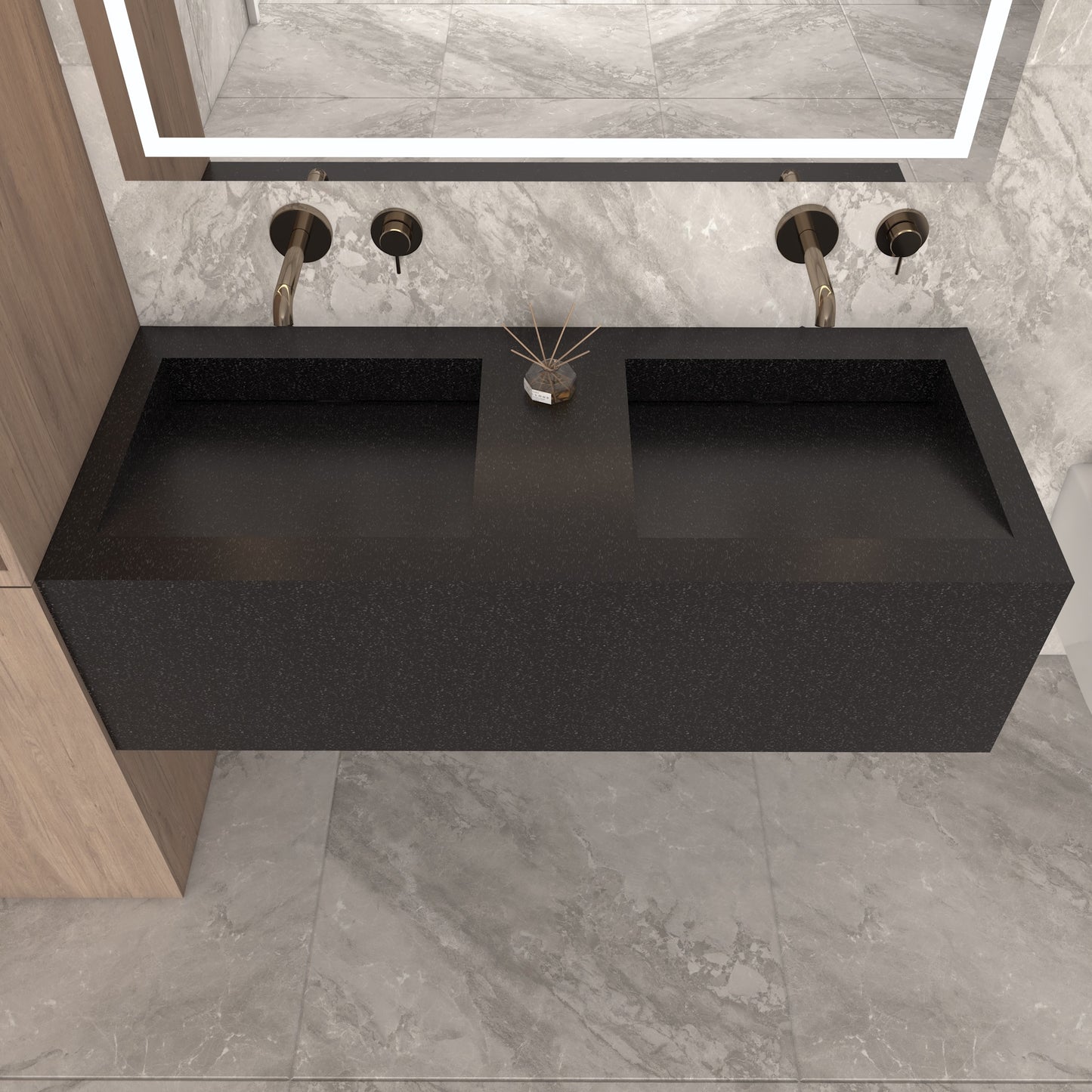 Fortuna Prestige Deep - Vasque Double Suspendue en Corian®