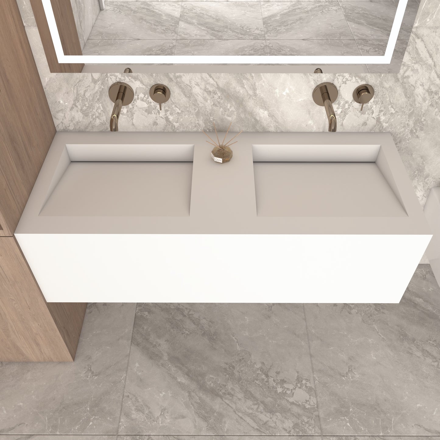 Fortuna Prestige Deep - Vasque Double Suspendue en Corian®