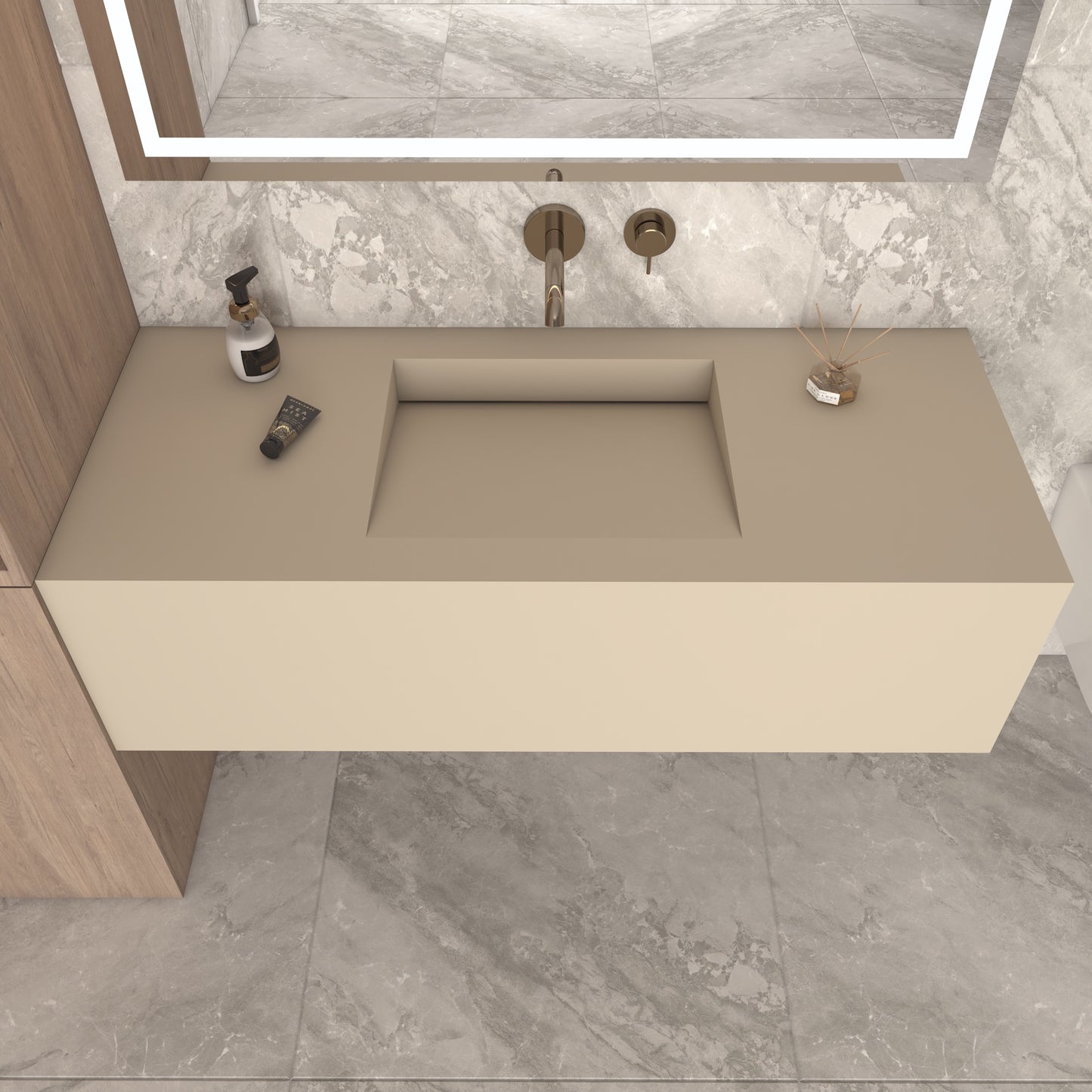 Fortuna Prestige Deep - Vasque Simple Suspendue en Corian®