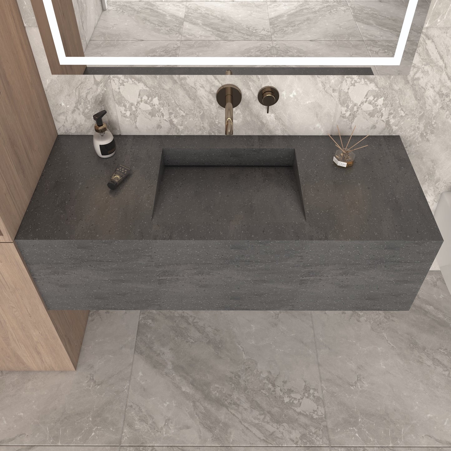 Fortuna Prestige Deep - Vasque Simple Suspendue en Corian®