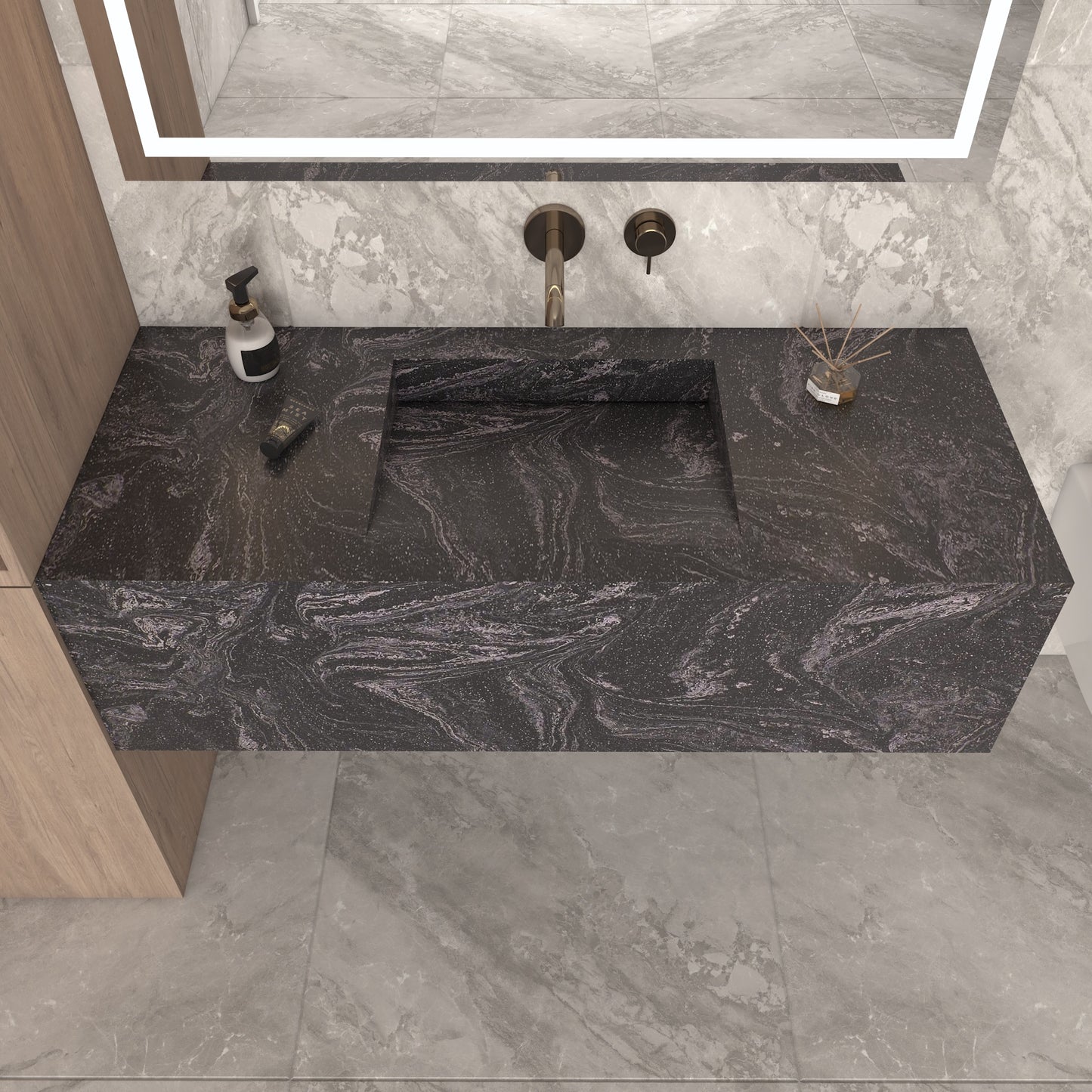 Fortuna Prestige Deep - Vasque Simple Suspendue en Corian®