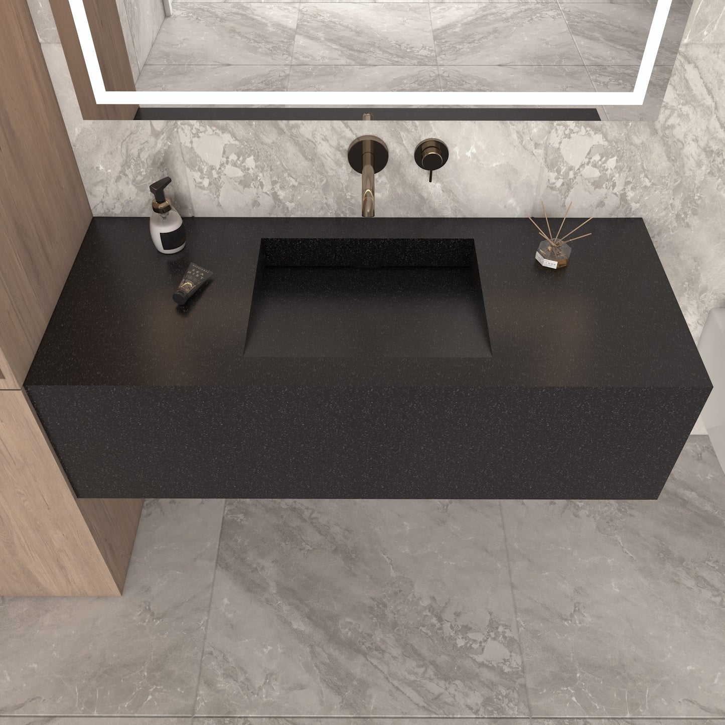 Fortuna Prestige Deep - Vasque Simple Suspendue en Corian®