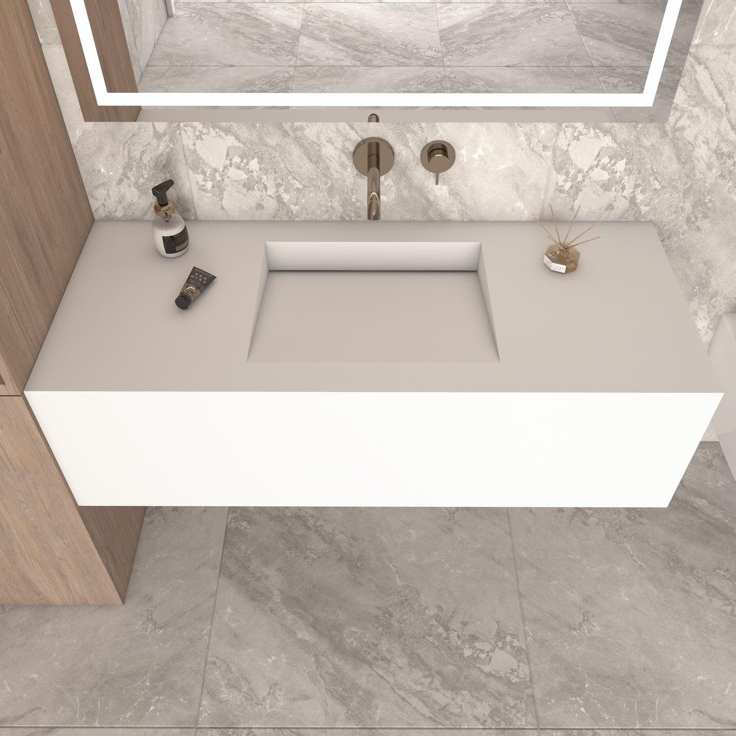 Fortuna Prestige Deep - Vasque Simple Suspendue en Corian®