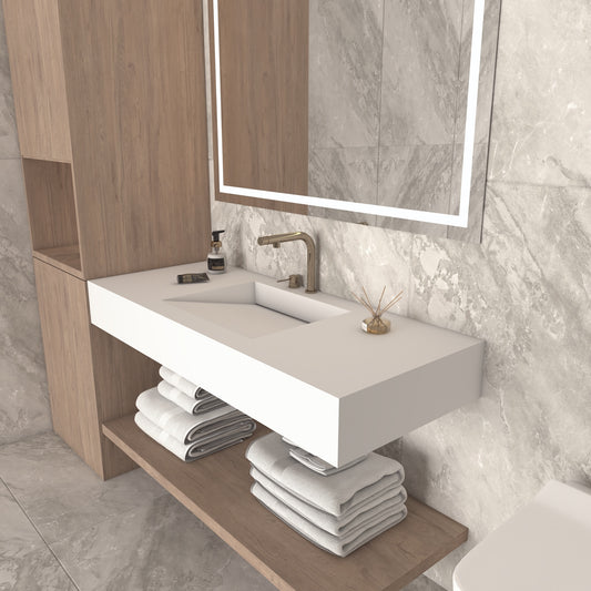 Fortuna Prestige Edge - Vasque Simple Suspendue en Corian®