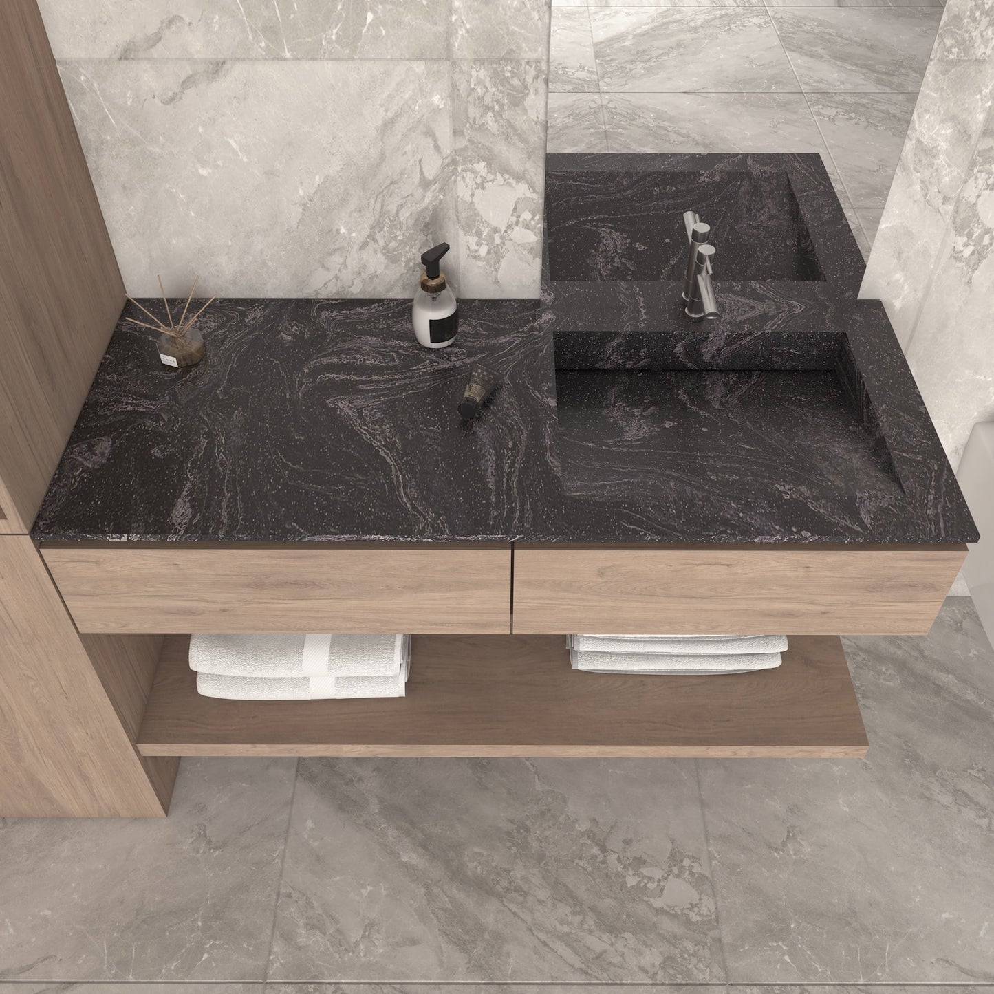 Fortuna Prestige – Vasque Simple à Encastrer en Corian®