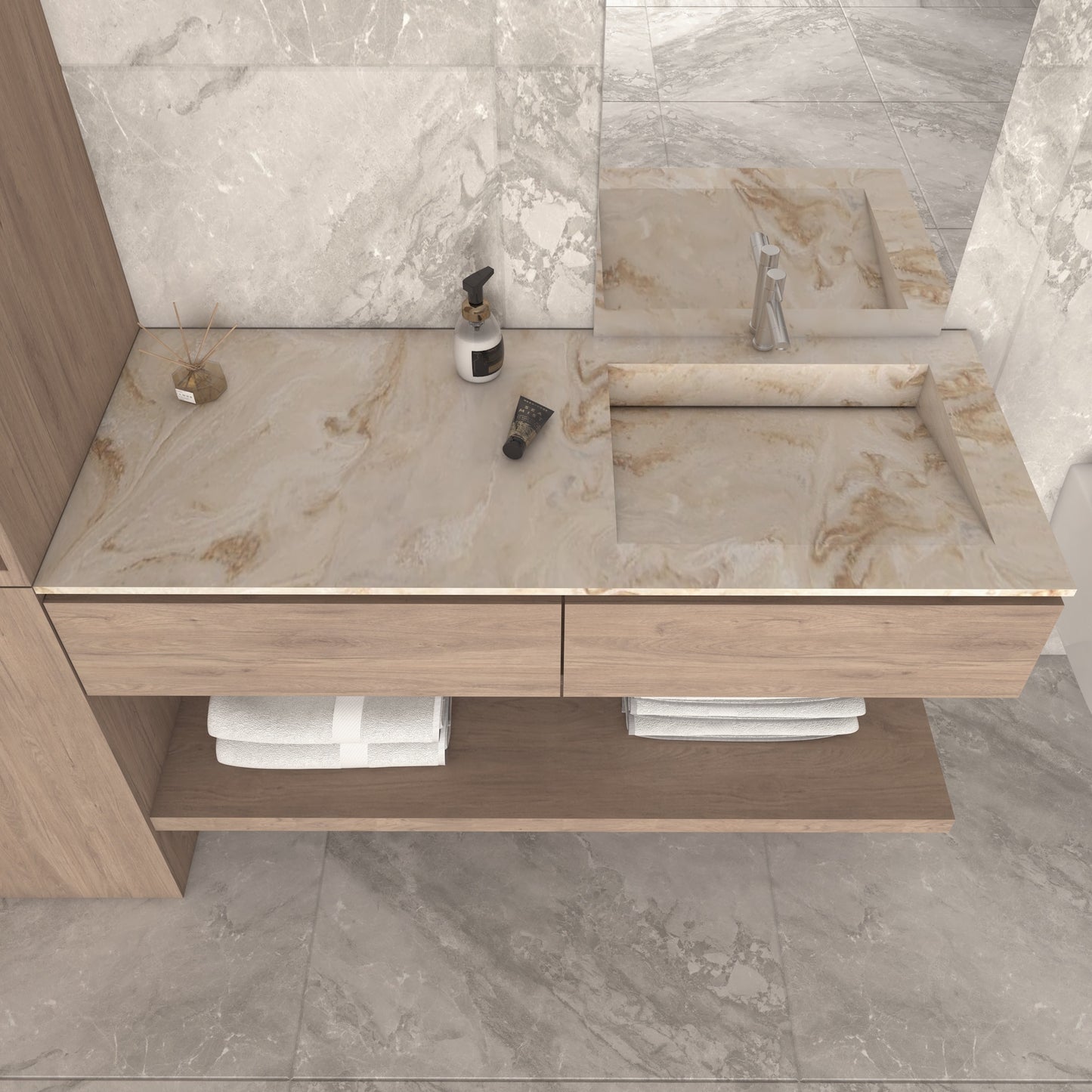 Fortuna Prestige – Vasque Simple à Encastrer en Corian®