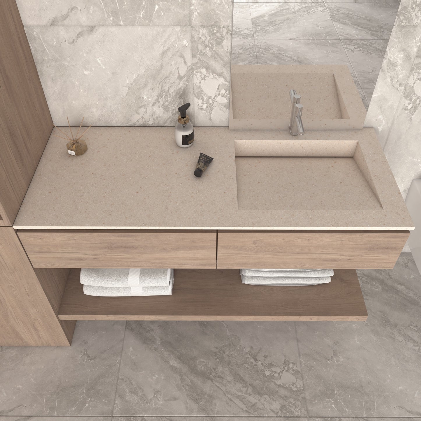 Fortuna Prestige – Vasque Simple à Encastrer en Corian®