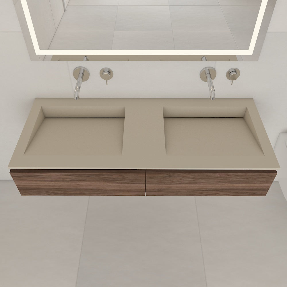 Fortuna Prestige – Vasque Double à Encastrer en Corian®