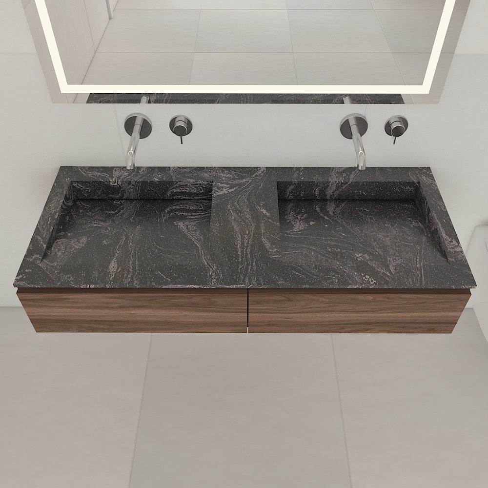 Fortuna Prestige – Vasque Double à Encastrer en Corian®