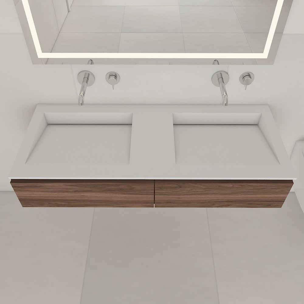 Fortuna Prestige – Vasque Double à Encastrer en Corian®