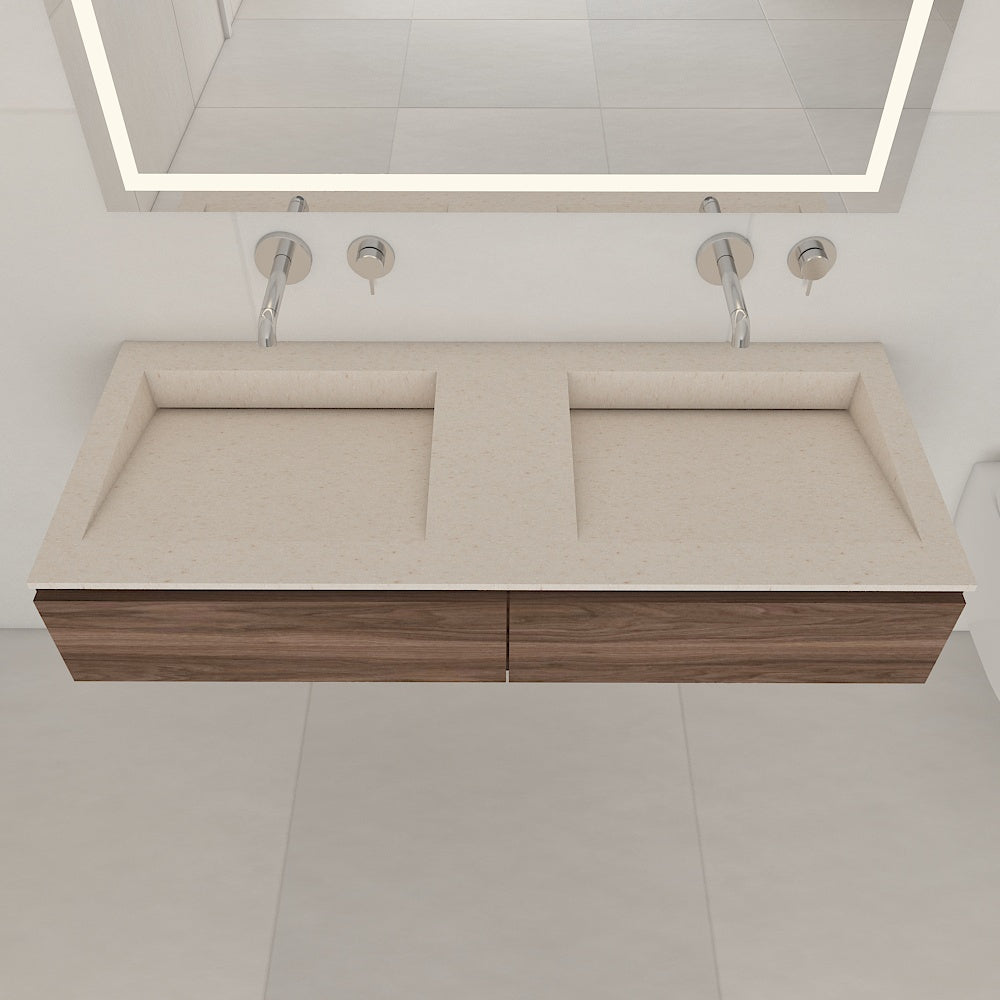 Fortuna Prestige – Vasque Double à Encastrer en Corian®