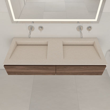 Fortuna Prestige – Vasque Double à Encastrer en Corian®