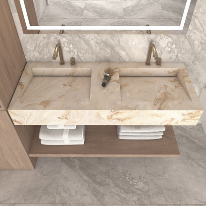 Fortuna Prestige Edge - Vasque Double Suspendue en Corian®