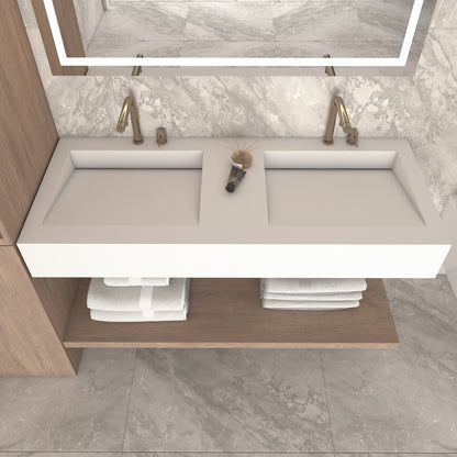 Fortuna Prestige Edge - Vasque Double Suspendue en Corian®