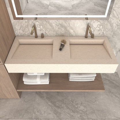 Fortuna Prestige Edge - Vasque Double Suspendue en Corian®